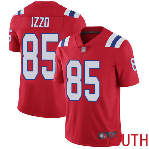 New England Patriots Football #85 Vapor Untouchable Limited Red Youth Ryan Izzo Alternate NFL Jersey